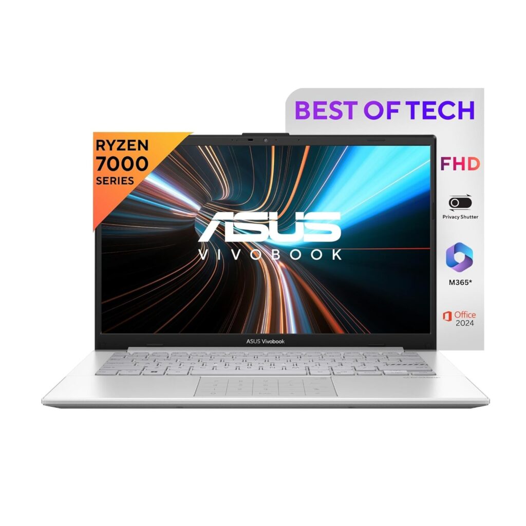 ASUS Vivobook Go 14 (Ryzen 3) – 8GB RAM, 512GB SSD | Thin & Lightweight Laptop