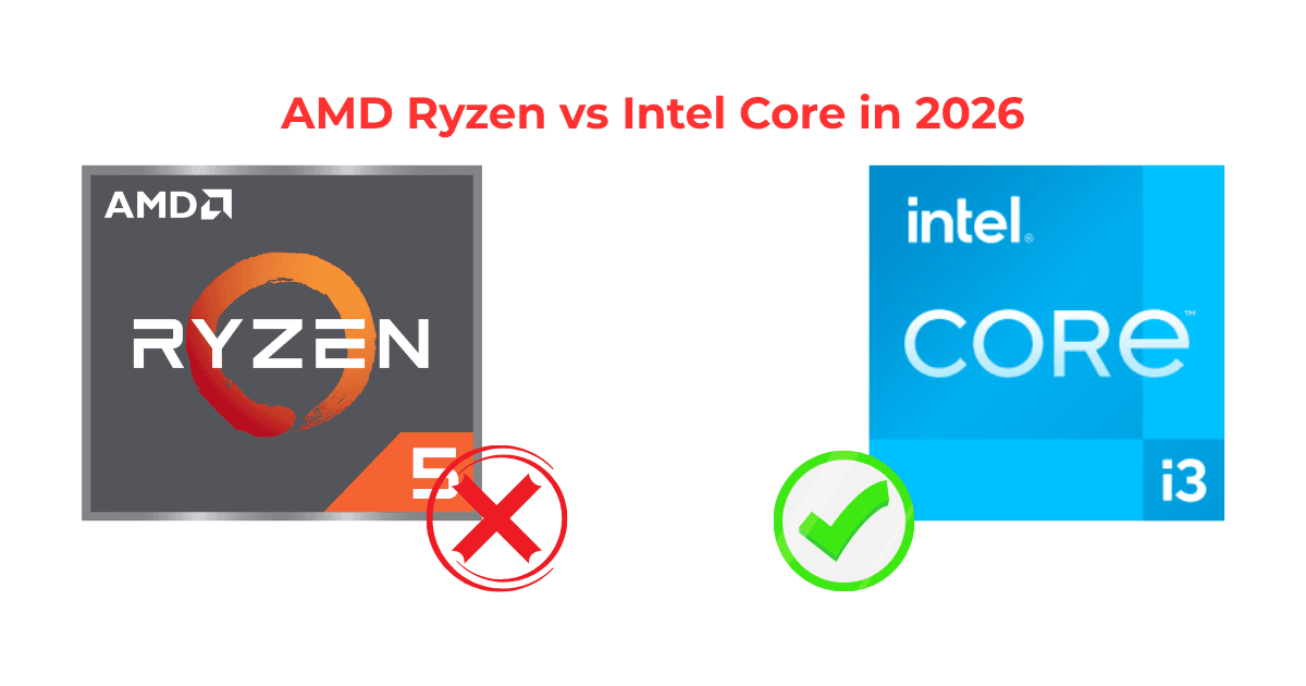 Read more about the article AMD Ryzen vs Intel Core in 2026: Which Processor Should You Actually Buy?